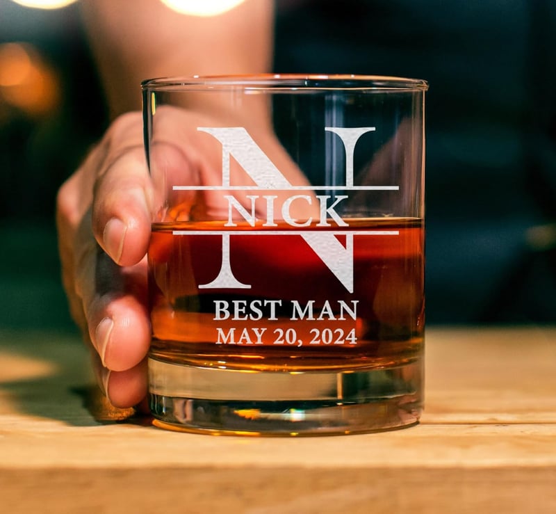 Personalized 11oz Whiskey Glass for Groomsmen Gifts