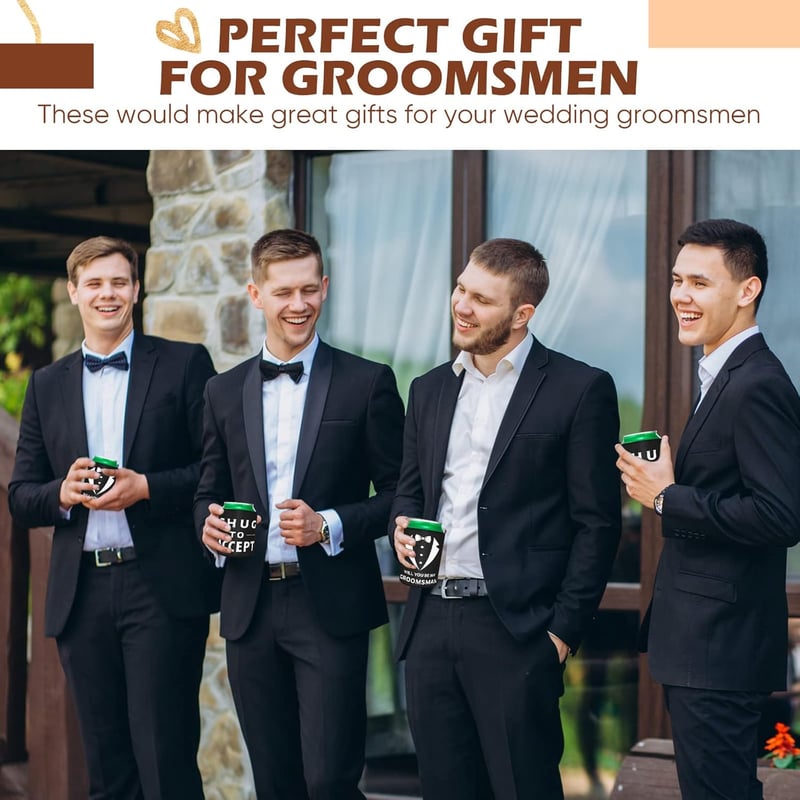 Groomsmen Proposal Can Coolers - 6 Pack Funny Bachelor Gifts