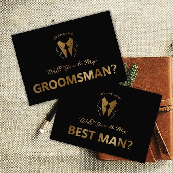 Groomsmen Proposal Cards Set with Envelopes - 8 Pieces