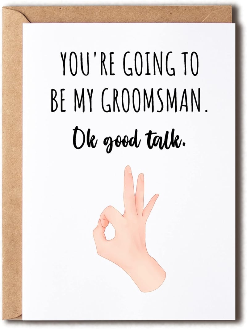 Funny Groomsman Card for Brother & Friends