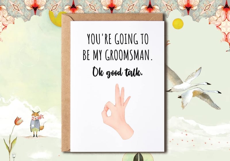 Funny Groomsman Card for Brother & Friends