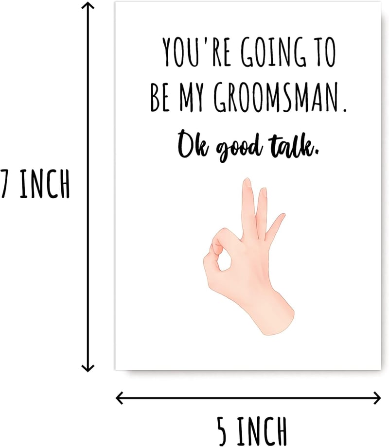 Funny Groomsman Card for Brother & Friends