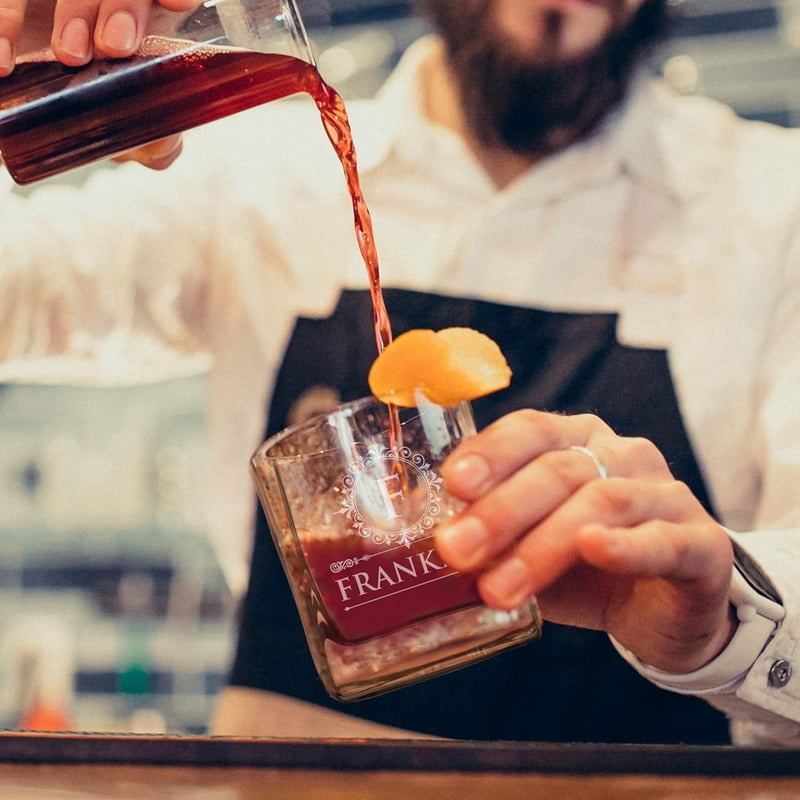 Personalized Etched Whiskey Glasses Set for Groomsmen