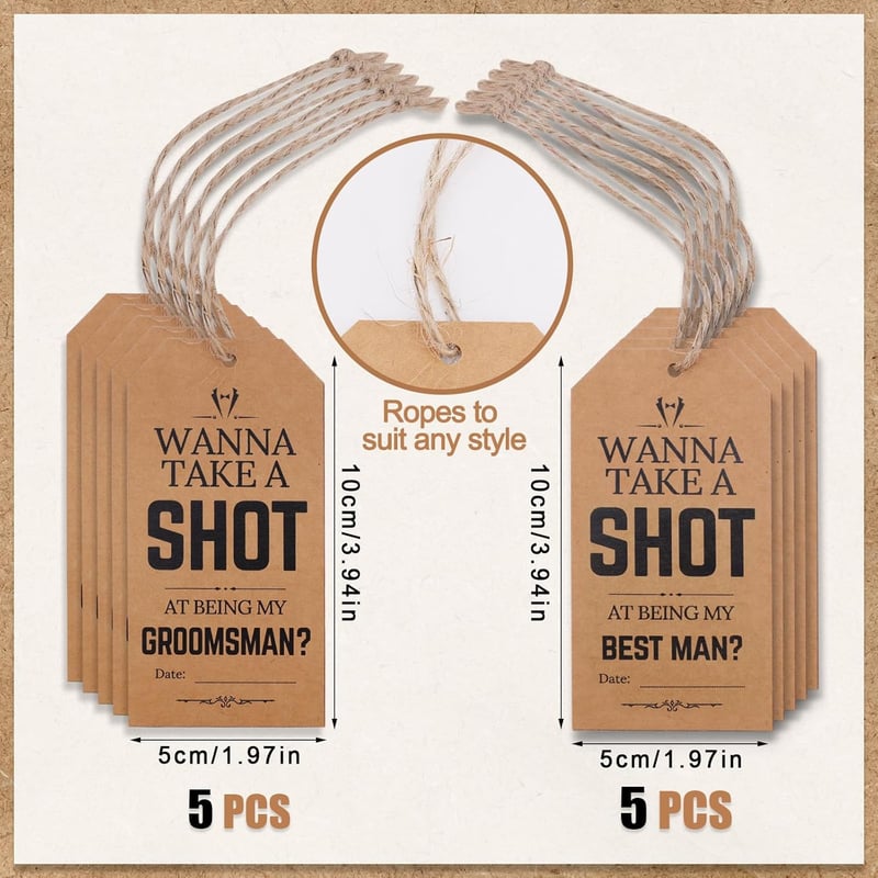 Groomsmen Proposal Cards Set - 10 Paper Invitations