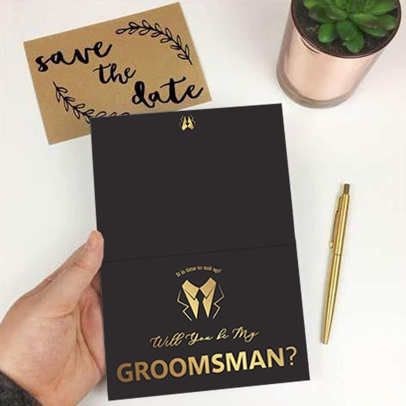 Groomsman Proposal Cards Set - 8 Cards with Envelopes