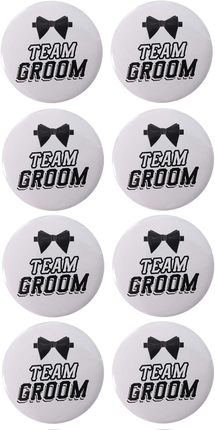 Groom to Be Buttons – Team Groom Party Pins (Pack of 8)