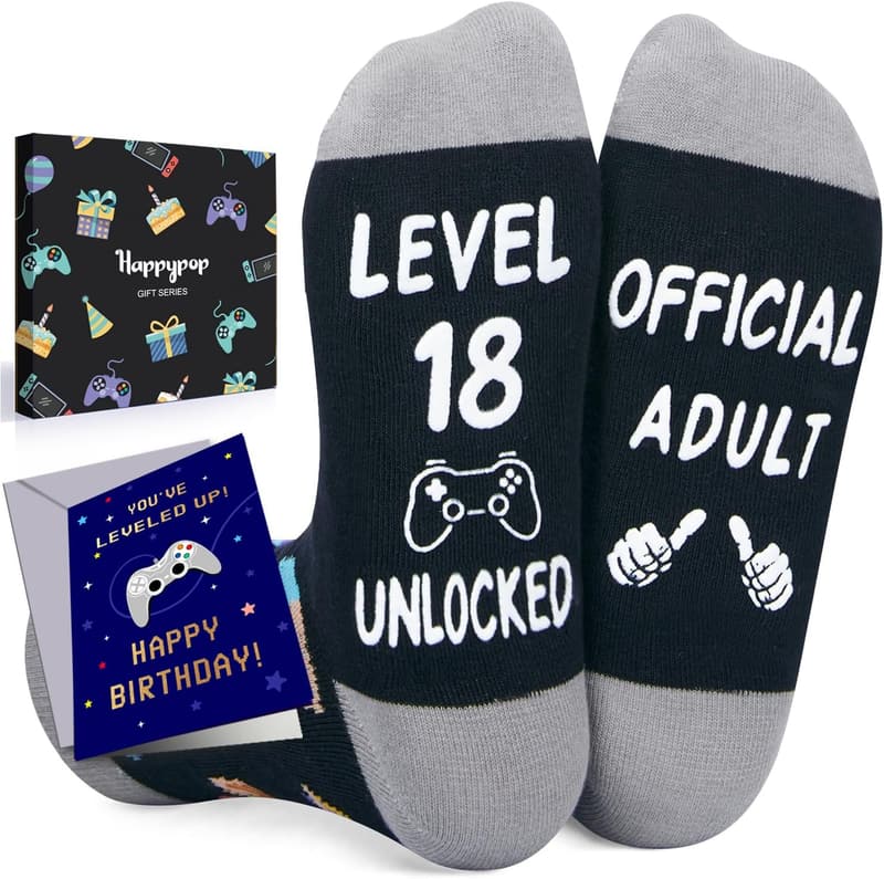 Teen Birthday Socks Gift for Boys and Girls Age 13-18