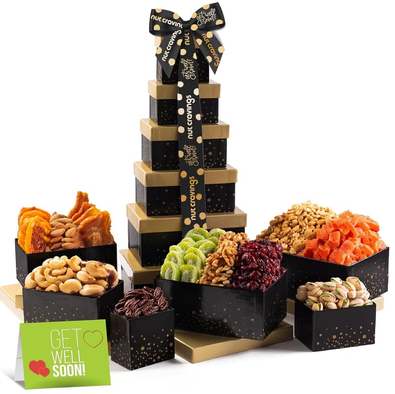 Get Well Soon Nuts & Dried Fruits Gift Basket