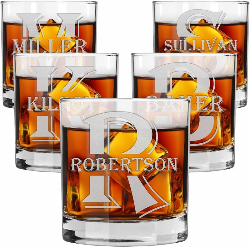Personalized Whiskey Glass - Custom Engraved Old Fashioned Tumbler