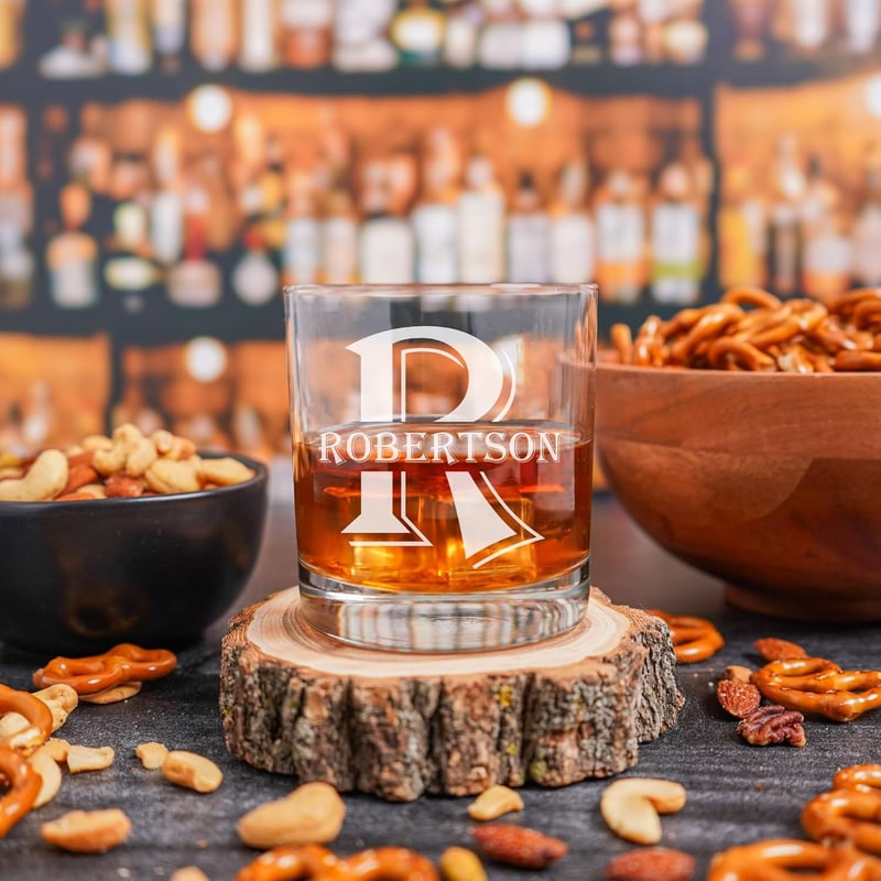 Personalized Whiskey Glass - Custom Engraved Old Fashioned Tumbler