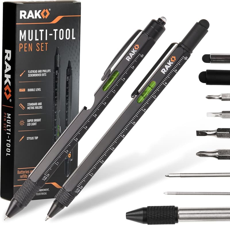 Father's Day Multi-Tool Pen Set with LED Light & Screwdrivers