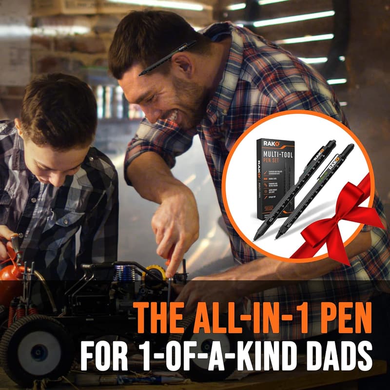 Father's Day Multi-Tool Pen Set with LED Light & Screwdrivers