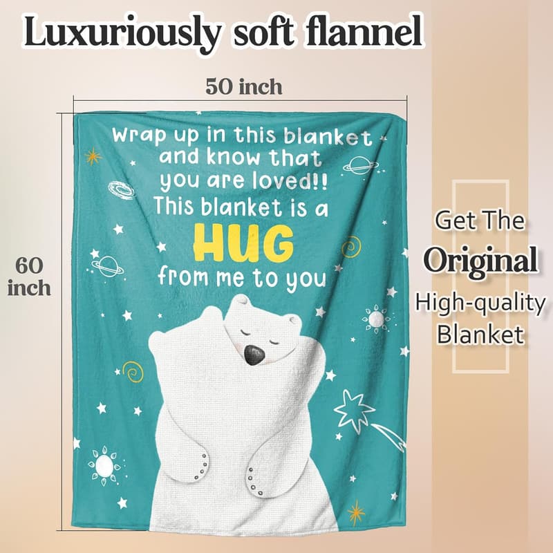 Get Well Gift Blanket for Women - Inspirational 50x60