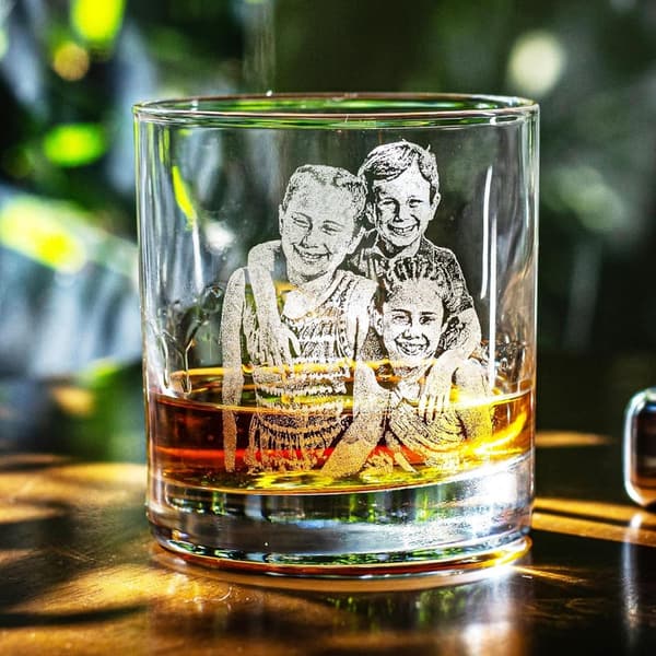 Personalized Whiskey Glass for Father's Day - Custom Engraved Gift