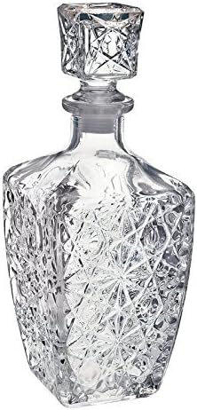 Lead-Free Crystal Cut Liquor Decanter with Stopper - 760ml