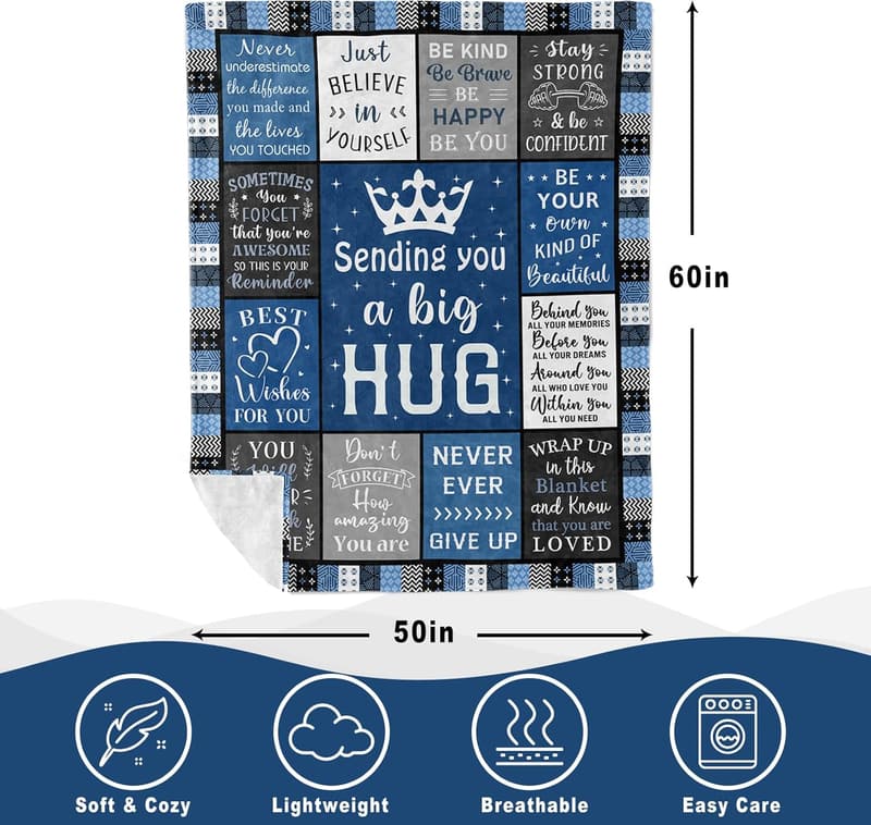 Get Well Soon Blanket for Men and Women, 60