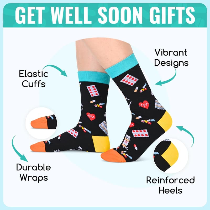 Get Well Soon Recovery Socks for Men