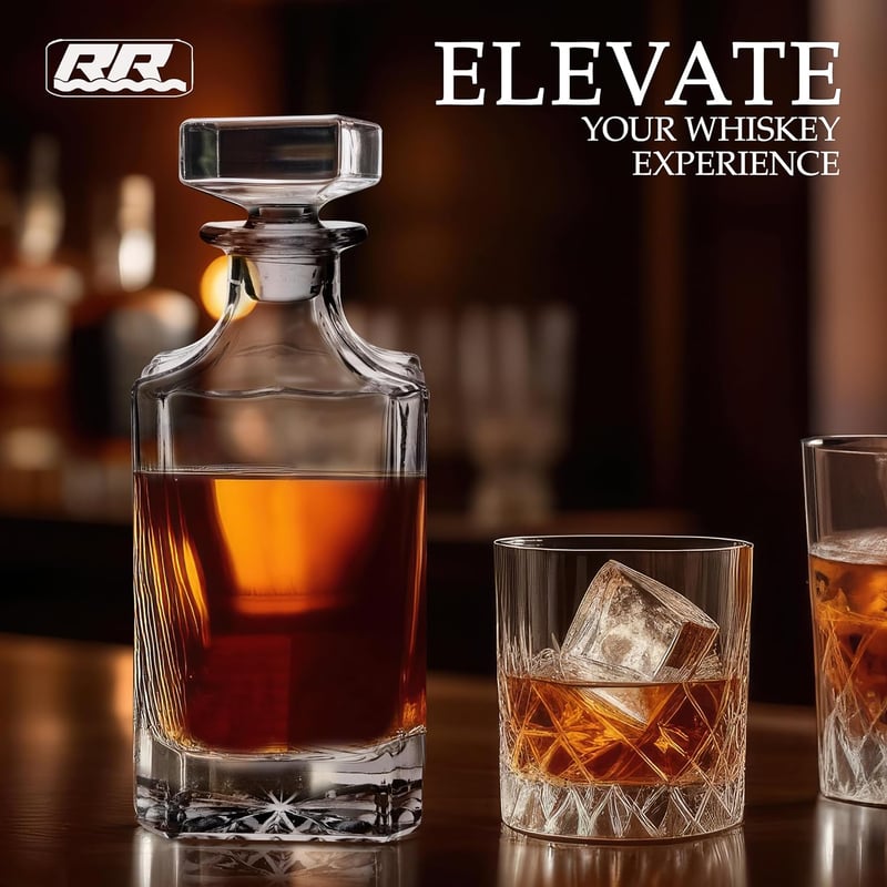 Father's Day Custom Whiskey Decanter with Glass Stopper