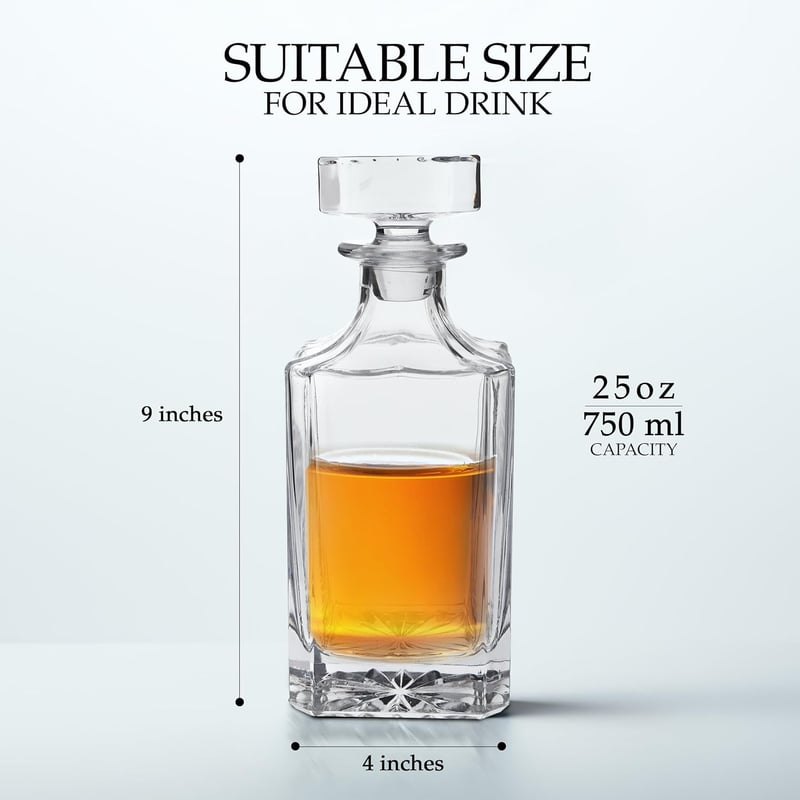 Father's Day Custom Whiskey Decanter with Glass Stopper