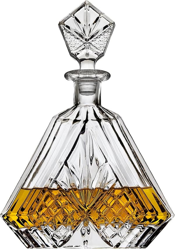 Triangular Irish Cut Whiskey Decanter - 750ml