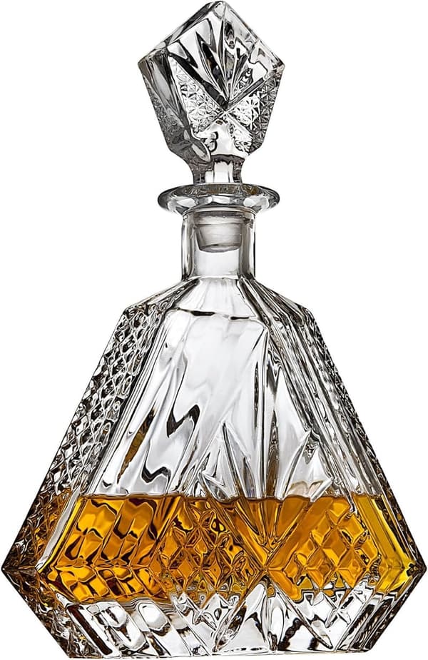 Triangular Irish Cut Whiskey Decanter - 750ml