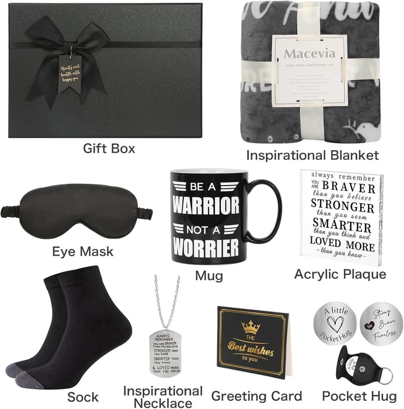 Get Well Soon Cancer Care Package for Men - Inspirational Gift Box