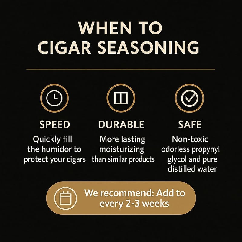 Premium Cigar Humidor Humidifier Liquid - 16 oz PG Solution
