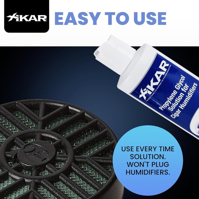 Xikar Cigar Humidor Solution - Easy-to-Use 70% Humidity Control, 16 Fl Oz