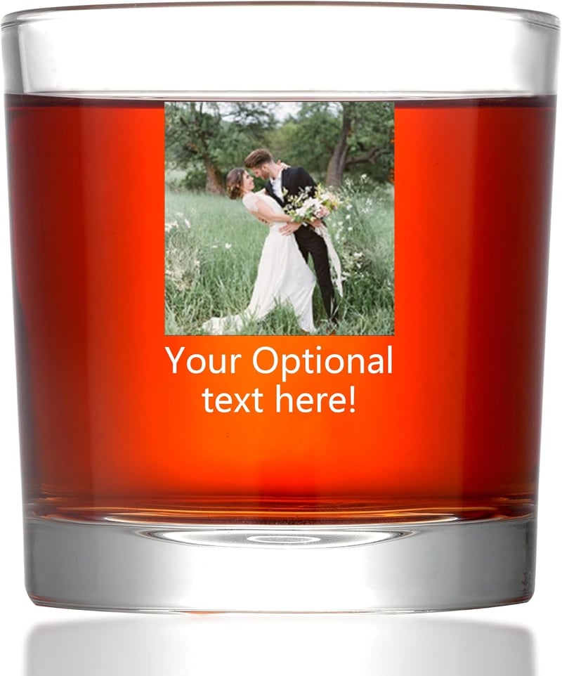 Personalized 12oz Whiskey Glass - Custom Photo or Logo Gift