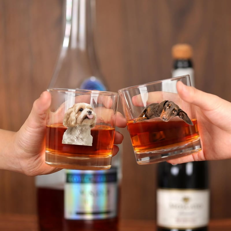 Personalized 12oz Whiskey Glass - Custom Photo or Logo Gift