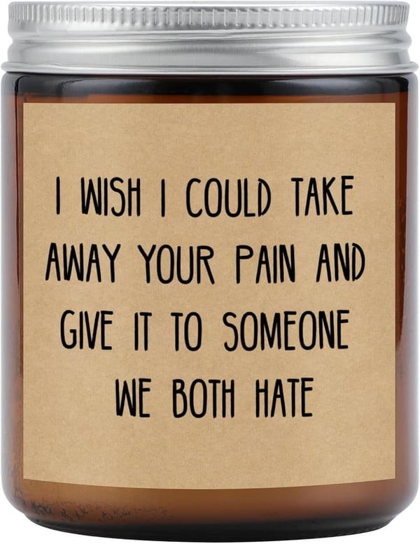 Get Well Soon Lavender Scented Candle Gift for Her