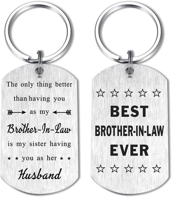 Personalized Keychain Gift for Brother-in-Law on Father's Day