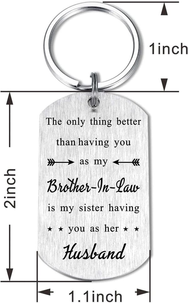Personalized Keychain Gift for Brother-in-Law on Father's Day