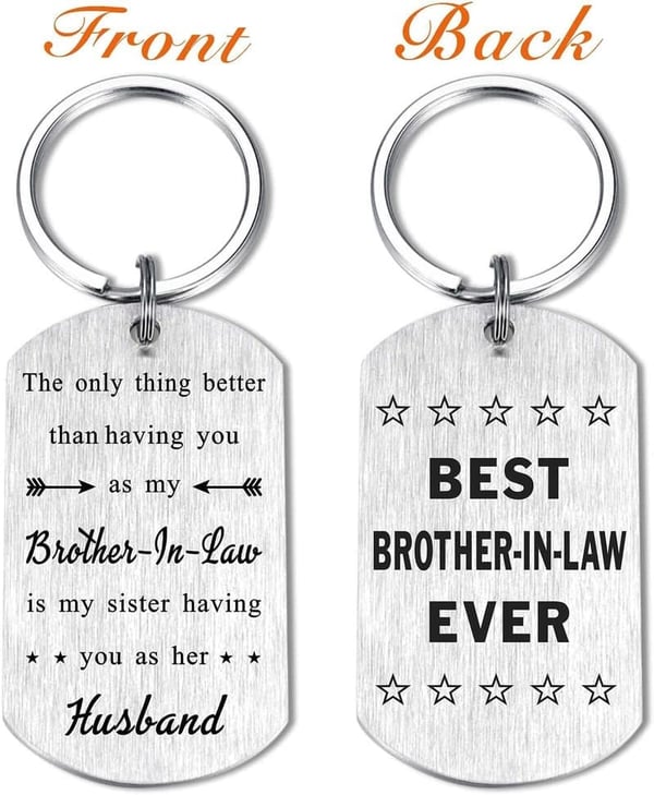 Personalized Keychain Gift for Brother-in-Law on Father's Day