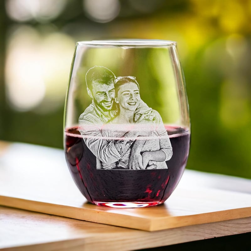 Personalized Photo Whiskey Glass for Valentine's Day Gift