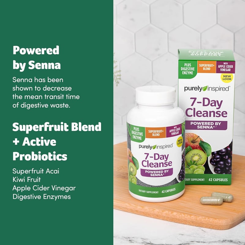 7-Day Detox Cleanse Pills with Senna, Probiotics & Enzymes