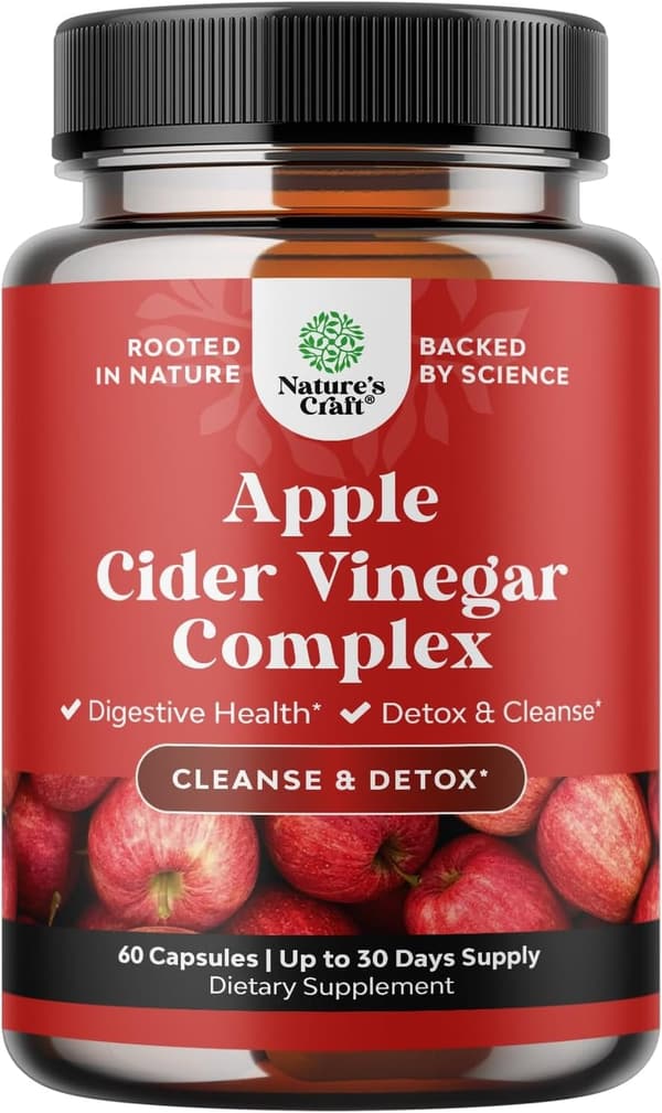 Apple Cider Vinegar Capsules for Gut Health & Detox (30 Servings)