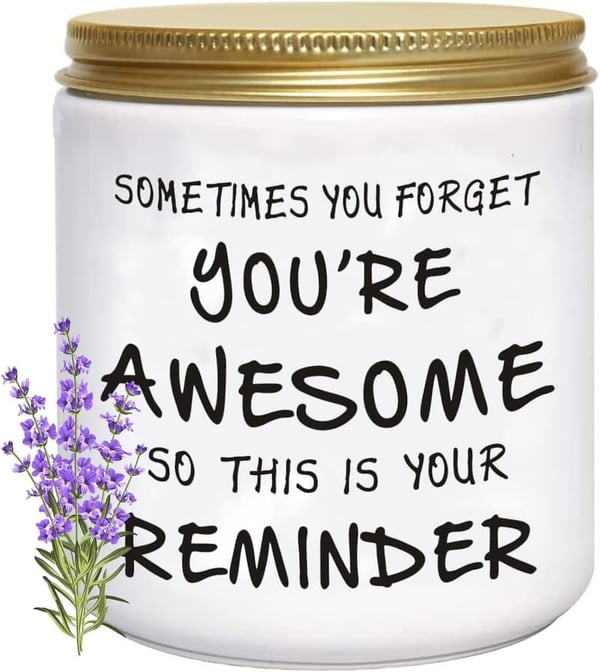 Inspirational Lavender Scented Candle for Women