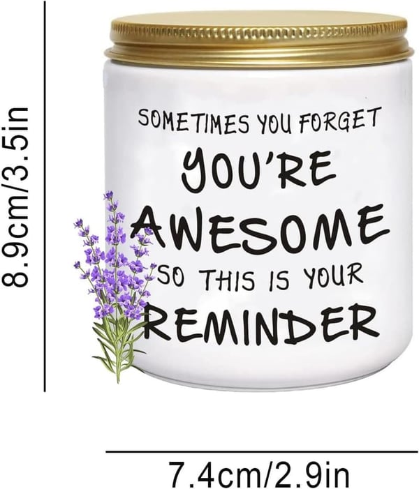 Inspirational Lavender Scented Candle for Women