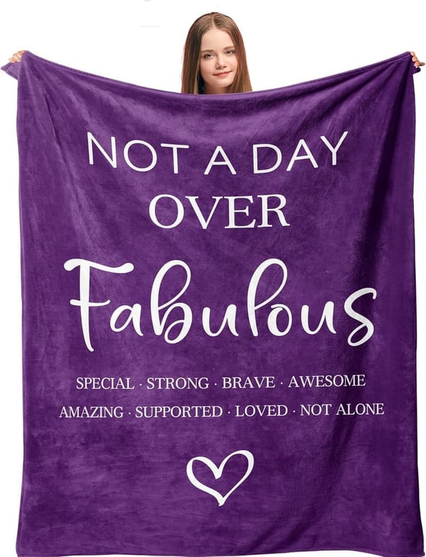 Purple Throw Blanket for Women's Birthdays - Cozy Gift Idea