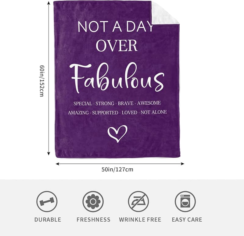 Purple Throw Blanket for Women's Birthdays - Cozy Gift Idea