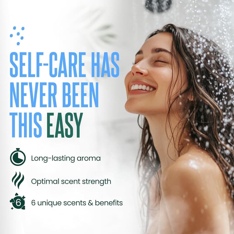 Aromatherapy Shower Steamers for Stress Relief – 6 Tablets