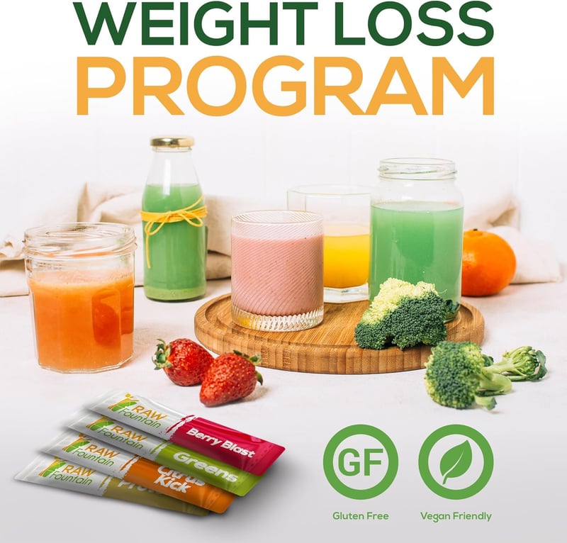 3-Day Vegan Juice Cleanse Detox with Protein, 24 Packets