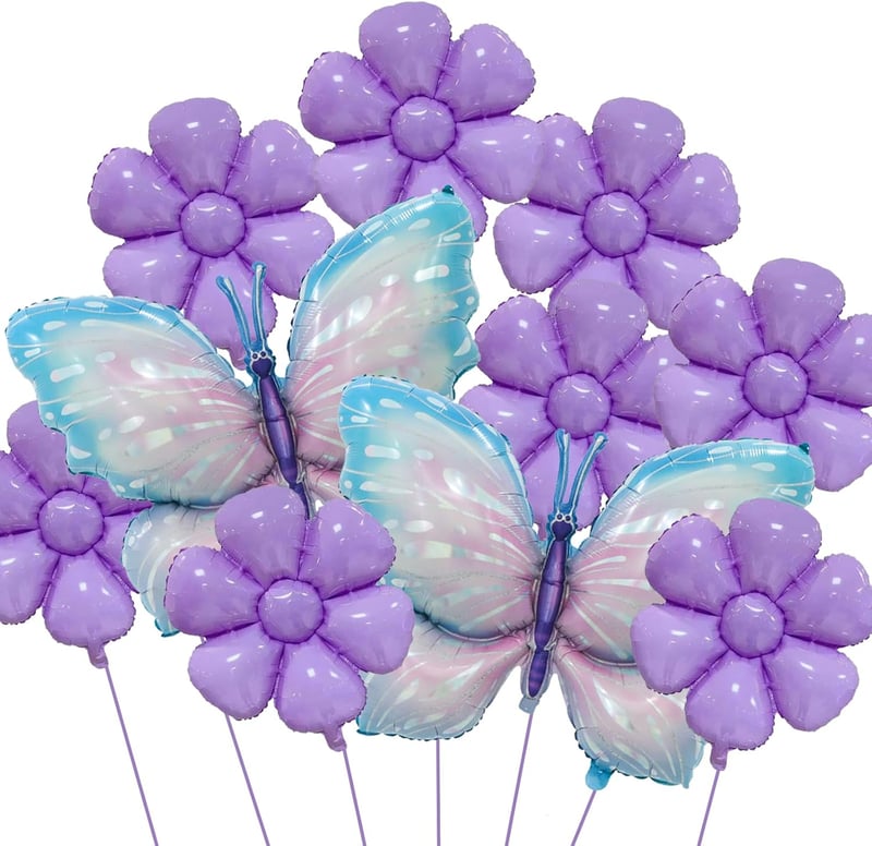 Colorful Butterfly Foil Balloons for Birthday Party Decorations