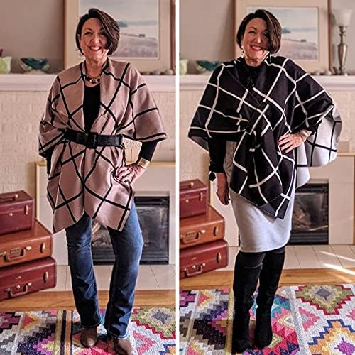 Fall Winter Women's Moss Rose Shawl Wrap Poncho Cape