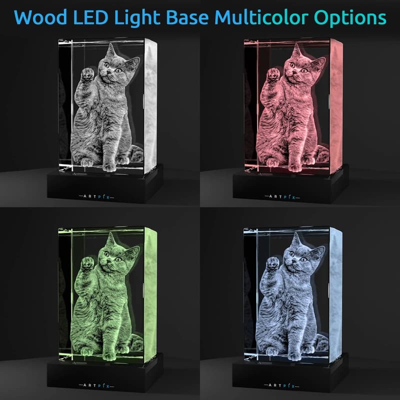 Personalized 3D Crystal Photo Gift for Dad