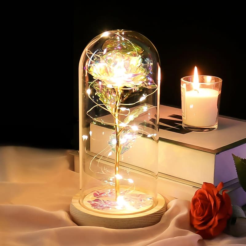 Galaxy Glass Rose - Forever Preserved Flower Gift for Mom