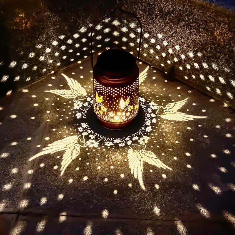Outdoor Solar Lanterns - Hummingbird Garden Decor for Women