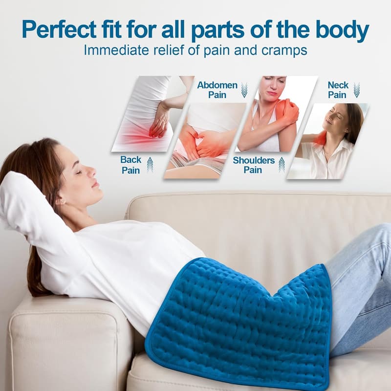 Electric Heating Pad for Pain Relief with 6 Heat Settings