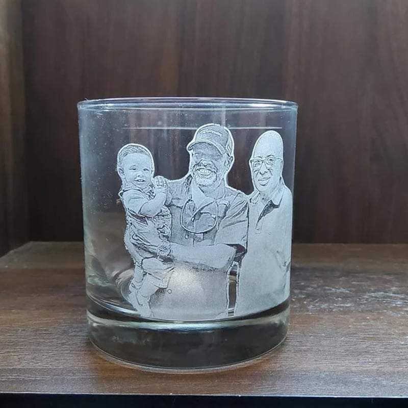 Personalized Whiskey Glass for Dad – Custom Photo Mug